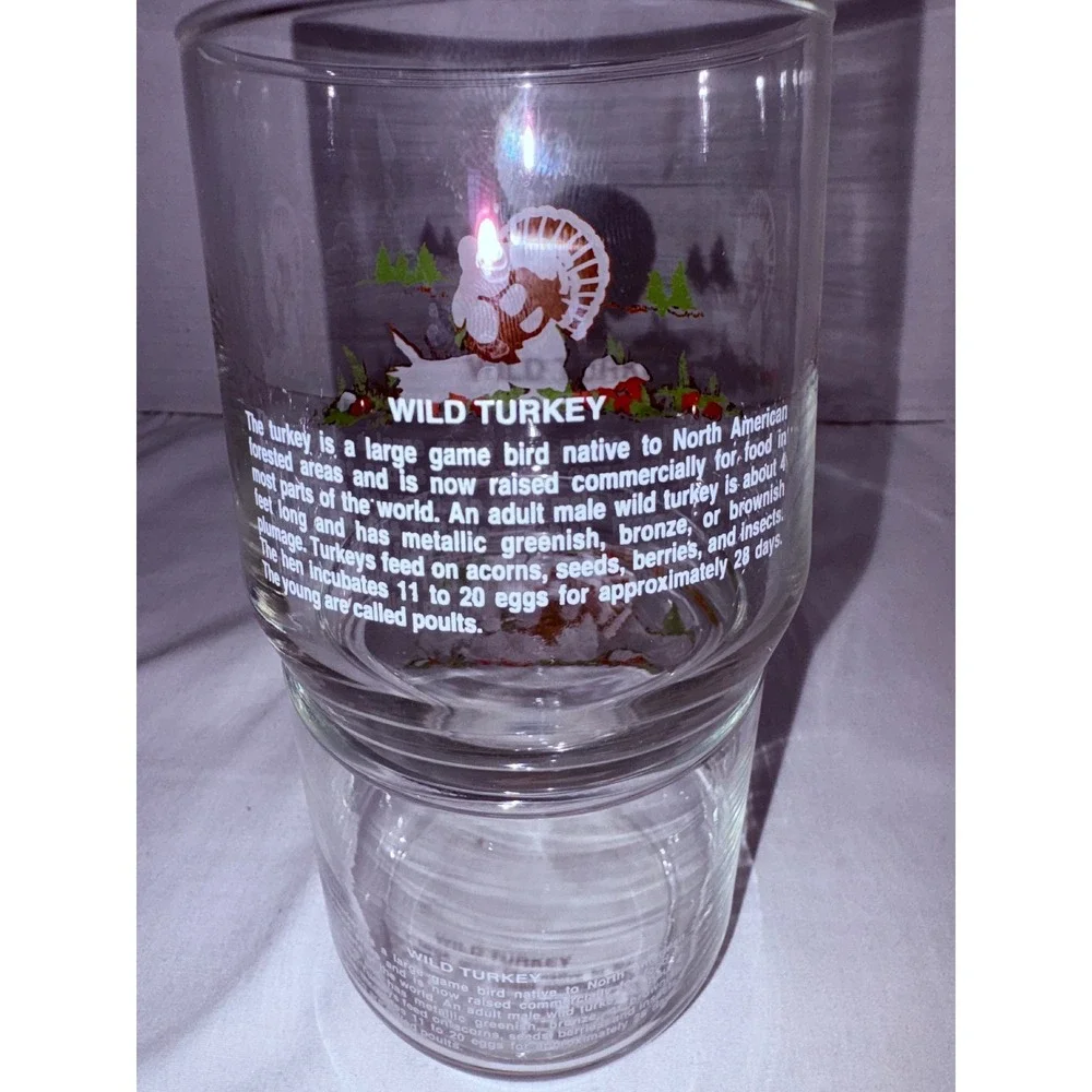 Libbey Glass Co. lowball drinking glass featuring a Wild Turkey dsgn 1992 Sunoco